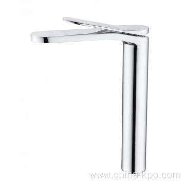 Chrome Single Lever High Basin Mixer Bathroom Faucets